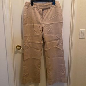 New Whit House Black Market size 12R tan pants